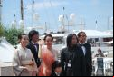 The cast of *Hanezu* arriving at the Palais